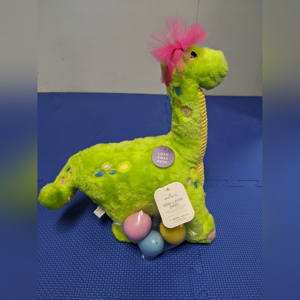 NWT Hallmark Egg-Layin Singing Dancing Dino (perfect for spring or Easter!)